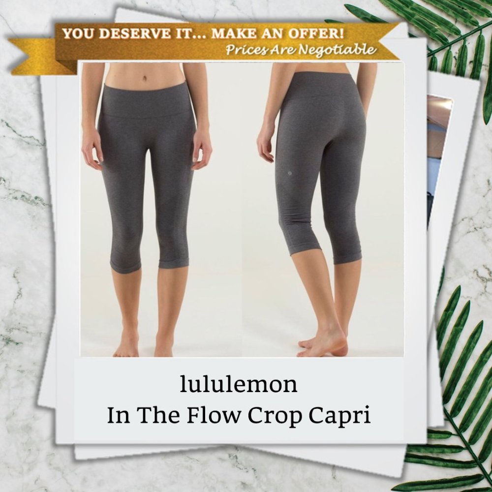 Lululemon 4/6 In the Flow Capri Ruched Leggings
